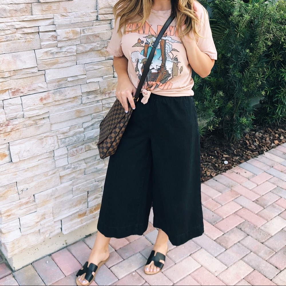 Topshop Wide Leg Crop Jeans